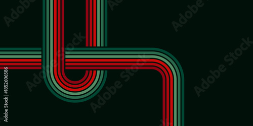 Abstract colorful 70s background vector. Vintage retro wallpaper with rainbow stripes and wavy lines. A 1970 color illustration suitable for posters, banners, decorative items and wall art.