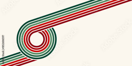 Abstract colorful 70s background vector. Vintage retro wallpaper with rainbow stripes and wavy lines. A 1970 color illustration suitable for posters, banners, decorative items and wall art.