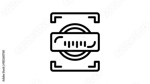 Abstract black audio waveform in a square frame with circles, perfect for music and soundrelated designs like album covers or posters.
