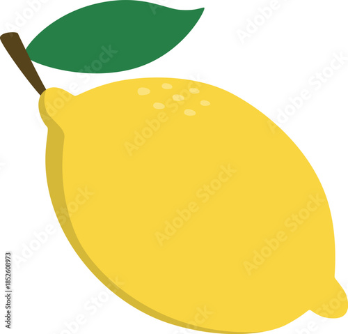 Fresh yellow lemon vector illustration