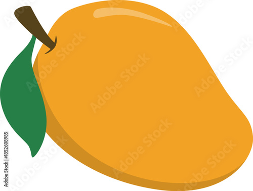 Fresh ripe mango fruit illustration