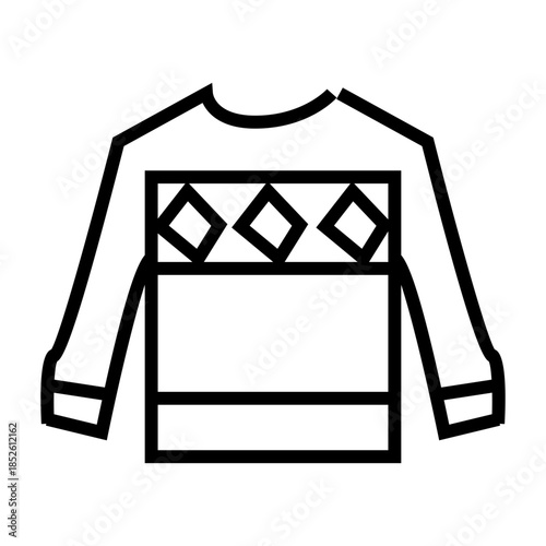 vector illustration of a wool shirt