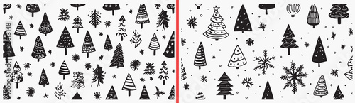 christmas tree pattern vector, winter tree clipart, holiday pine svg, festive tree illustration, xmas forest graphics, black christmas trees, winter pattern vector art, holiday decoration design, pine