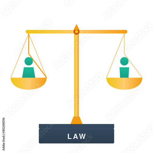 Symbolic Scales of Justice Illustrating Legal Equality and Human Rights