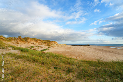 Barneville-Carteret beach in normandy coast