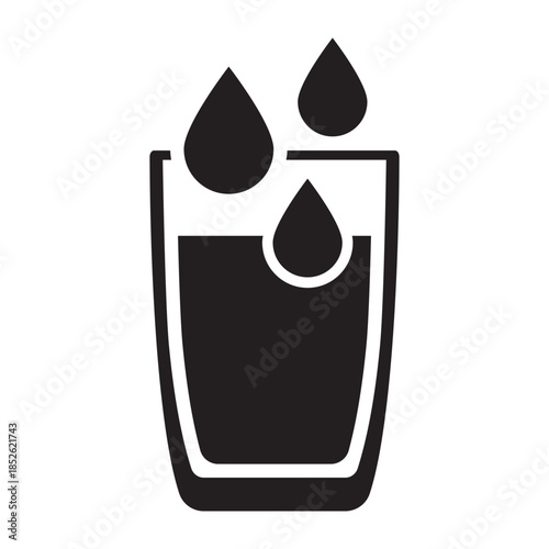Glass with Water Drops Icon
