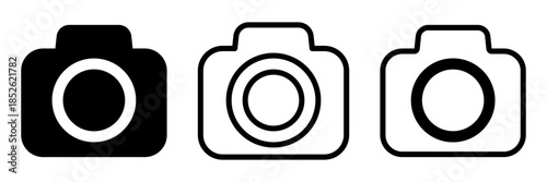 Photo Camera Icons Set for Photography and Media Design