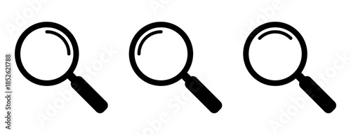 Magnifying Glass Icon Set.  Search Icons.