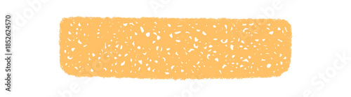 Fluid chalk squiggle rectangle box with rough sketch texture forms a creative frame. Scribble element acts as a label or quote background in orange, ideal as unique graphic or design accent.