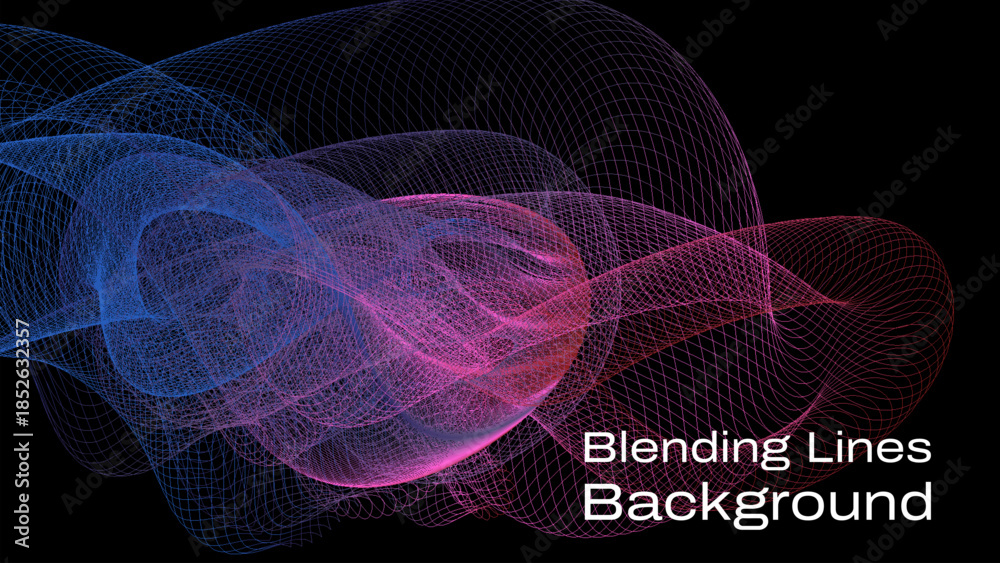 Fototapeta premium multi-color Blending Lines Pattern on Background