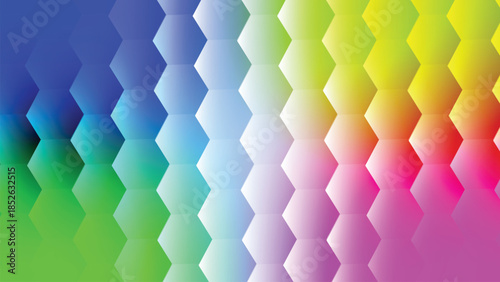 Abstract colorful geometric background with bright triangular mosaic pattern in vibrant rainbow colors
