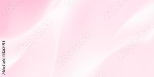 Pink rose peach white silk satin. Creases in fabric. Light luxury elegant background with space for design. Table top view, flat lay. Birthday, baby, newborn. Or a wedding, valentine.