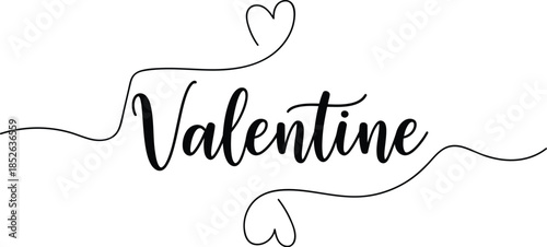 Valentine Script with Hearts