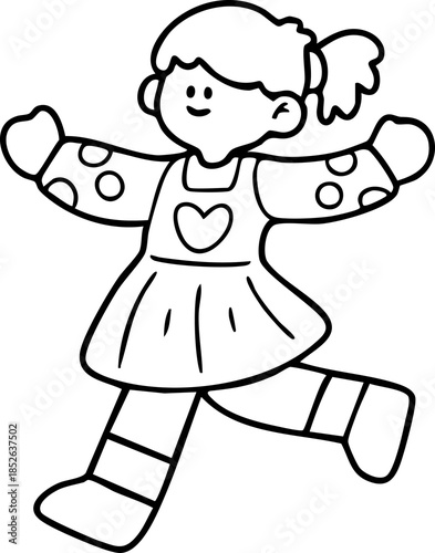 Valentine's Day cartoon illustration for children.