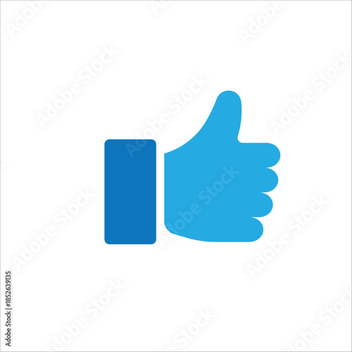 Free Download Thumbs Up Icon – Positive Feedback and Approval Symbol in Flat Blue Style - GFXLoad