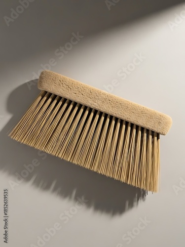 Wallpaper Mural Wooden bristle brush with a solid handle casting detailed shadow design Torontodigital.ca