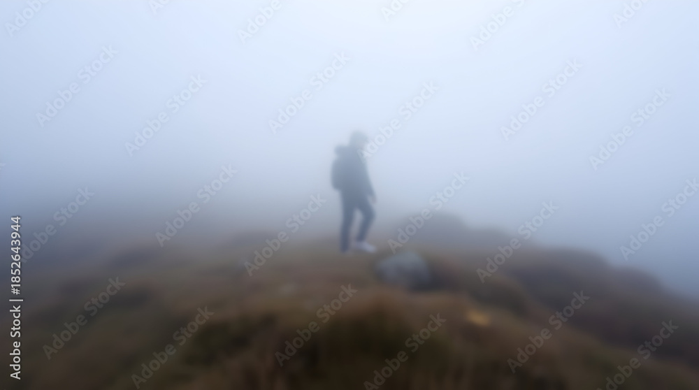 Obraz premium man on the mountain
