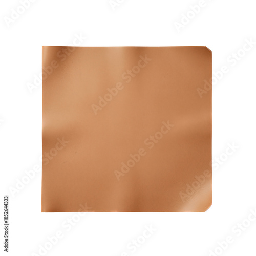 Square copper metal plate with textured surface
