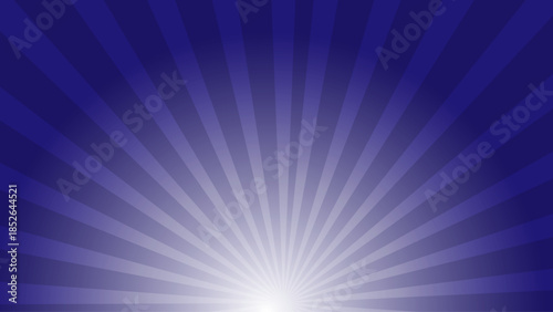 Vibrant blue sunburst pattern with radiating lines and central light source. abstract blue sunburst background with radial rays gradient light burst retro style vector illustration