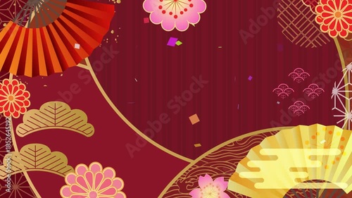 正月和風背景