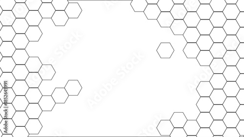 Seamless White Hexagon Honeycomb Pattern – Modern Abstract Polygon Technology Vector Background for Clean, Futuristic and Minimal Design