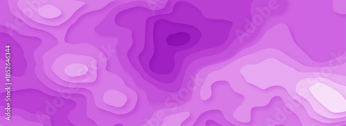 abstract pink and purple topographic map with layered paper cut contours, modern minimal depth effect gradient background design