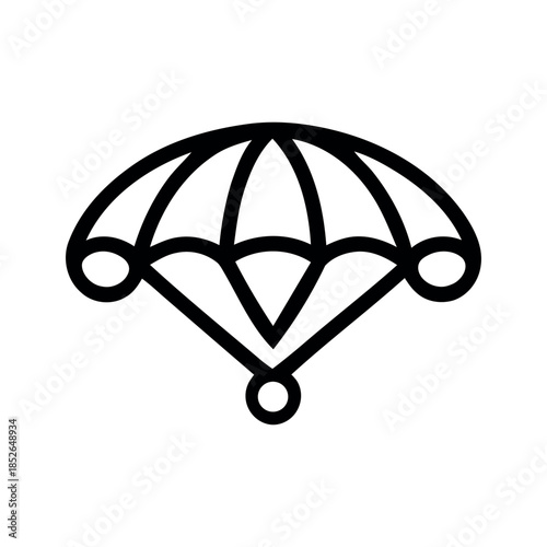 Training parachute speed agility workout equipment line icon