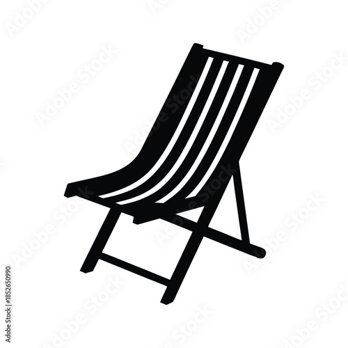 Beach chair isolated on white
