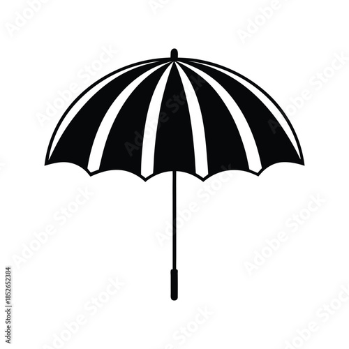 Beach umbrella isolated on white background