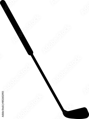 Black Golf Flat Style Vector Icon Sports Equipment Symbol and Recreation Outline Graphic Group Featuring Club, Ball, Tee and Course Elements