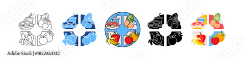 Healthy Ingredients multiple icon