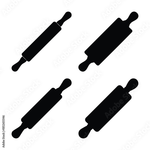 Rolling pin kitchen baking utensil icon vector illustration