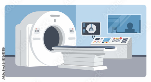 Computerized Tomography CT Scan Machine Medical Diagnostic Equipment.