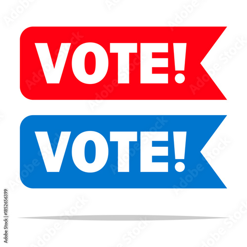 Vote label icon vector isolated illustration