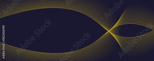 Abstract wave background with yellow line color element. Dynamic wave pattern. Modern flowing wavy lines. Futuristic technology concept. Suit for banner, poster, cover, brochure, flyer, website