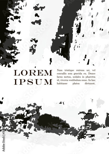 Brush paint Vector Background Templates Set.  Hand Drawn Artistic Covers Design. Good for Cover, Invitation, Banner, Placard, Brochure, Poster, Card, Flyer and other.