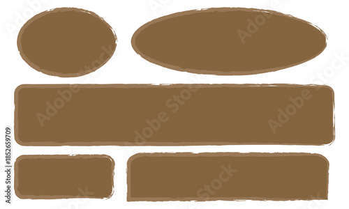 Grunge brush stroke. Brush stroke, ink paint brush, grunge box. Vintage grunge boxes for collage, text, banner, sticker design.