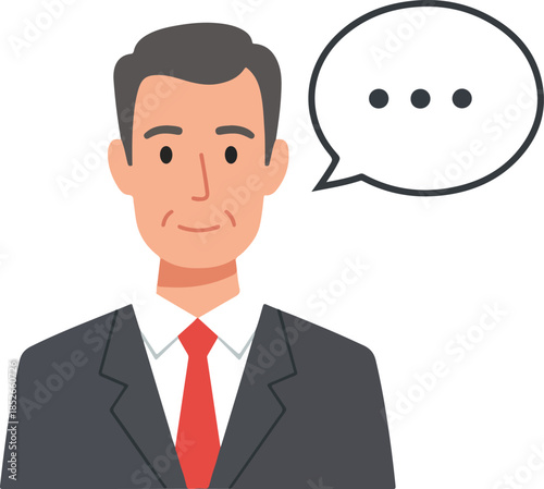 Older Man In Suit With Red ...