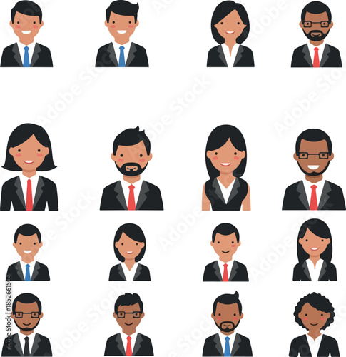 Pixel Art Business People A...