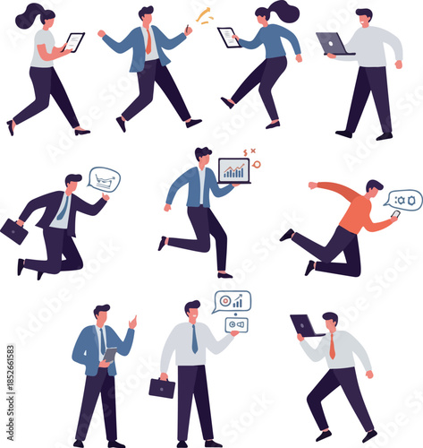 Pixel Art Business People P...