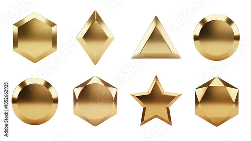 Collection of Metallic Icon set Shiny effect texture Luxury Icon Design PNG High End Metallic Color Item Check Mark Tech Icon, Geometric 