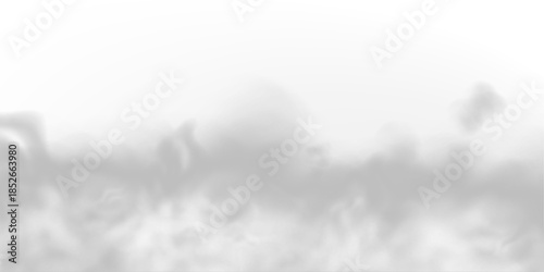 Dense white smoke clouds on a white background. Includes fog, mist, and atmospheric steam effects. High-resolution cutout smoky and smog PNG vector illustration. 