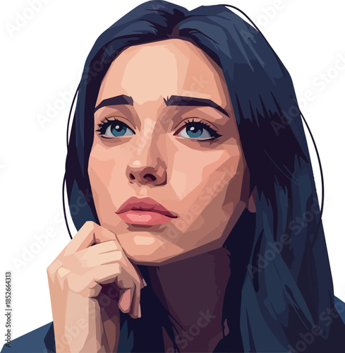 Pixel Art Portrait Woman Pe...
