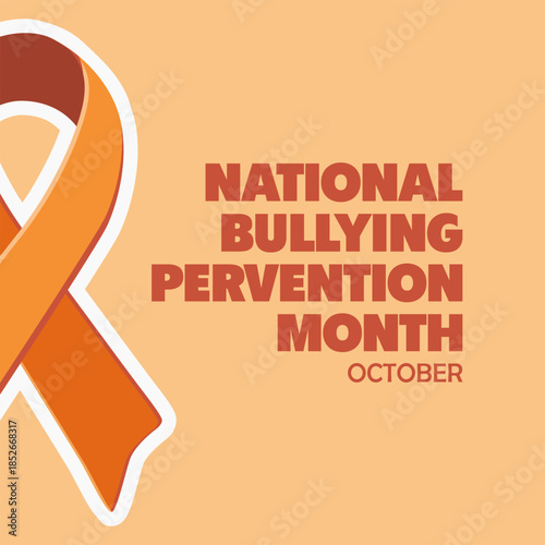 vector graphic of National Bullying Prevention Month ideal for National Bullying Prevention Month celebration