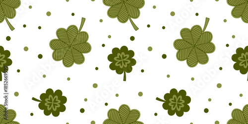 Cute floral St. Patrick's Day background. Design for wallpaper, wrapping paper, textile prints