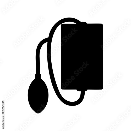 Simple silhouette of a sphygmomanometer, a medical instrument for measuring blood pressure