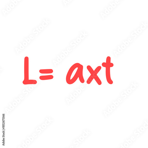 Cute handwritten area formula icon, great for parallelogram lessons, exercises, or illustrating fundamental, clear, and engaging geometric designs.