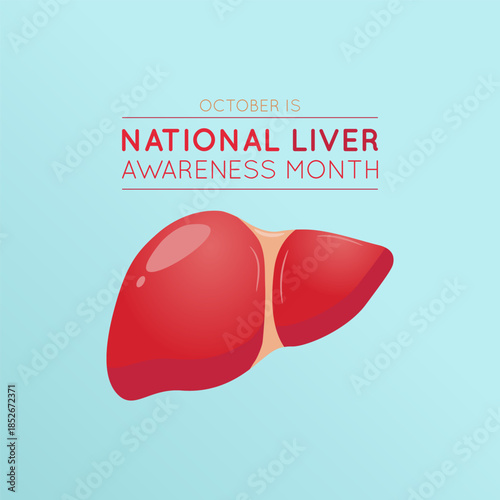vector graphic of National Liver Awareness month ideal for National Liver Awareness month celebration
