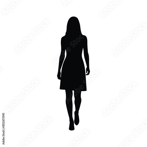 Black Woman Stepping Forward Silhouette Icon