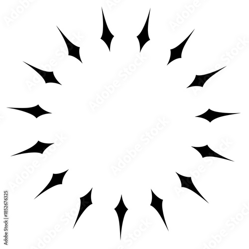 black and white star shaped